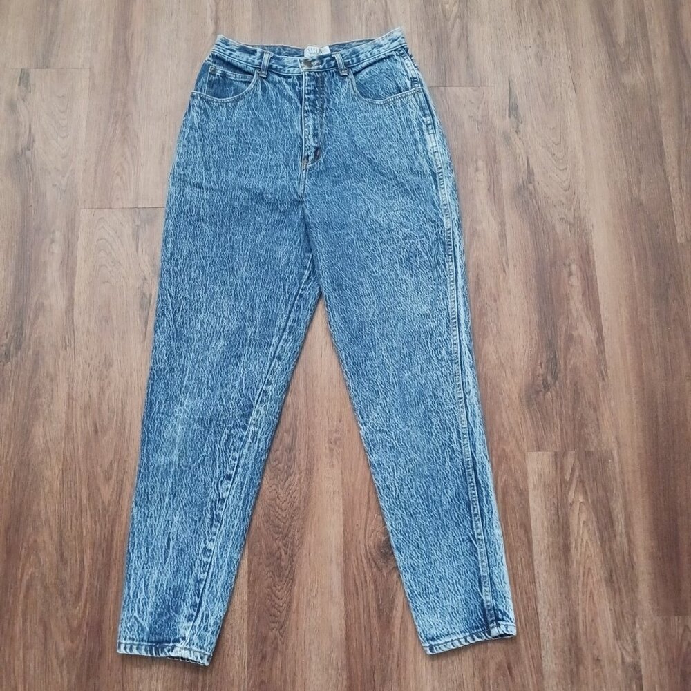 Vtg 80s Stefano International Jeans Womens Size 12 Acid Washed 1980s Mom 28 x 29